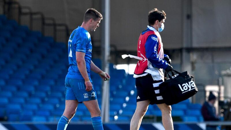 Another head injury could leave Johnny Sexton’s Lions hopes in the balance. Photograph: Ryan Hiscott/Inpho