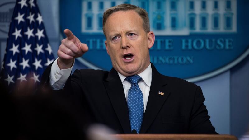 Sean Spicer: US president Donald Trump’s press secretary complimented Ireland on its low corporate tax. “Ireland, frankly, did a really good job of getting the Celtic Tiger by bringing industry and business over there through smart policy.” Photograph: Doug Mills/The New York Times