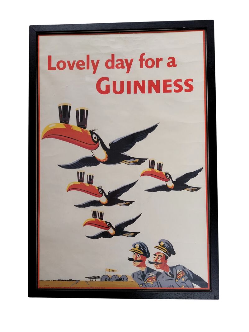 Lovely day for Guinness poster with flying Toucans