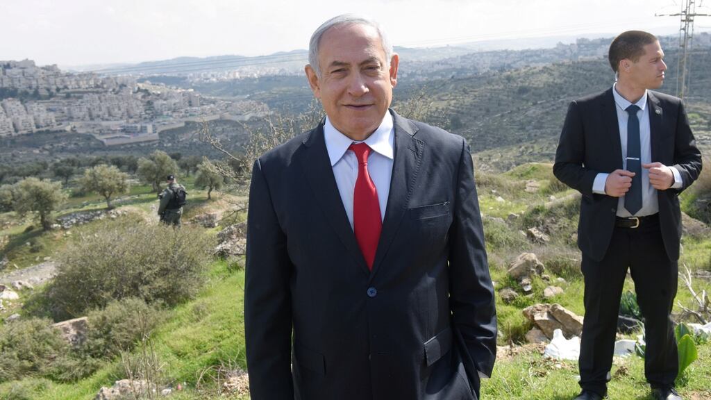 Benjamin Netanyahu: “Jerusalem is being connected and constructed. We are connecting all parts of Jerusalem; I have lifted all restrictions.” Photograph: Debbie Hill/Reuters