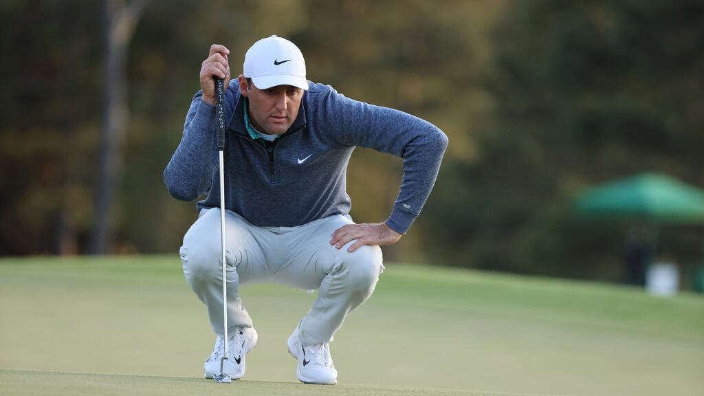 Scottie Scheffler during the third round of the 2022 Masters. Photograph: Justin Lane/EPA
