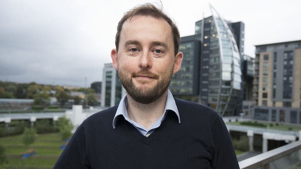 Ed Davitt pictured on the balcony of his Kilmainham apartment. Photograph: Dave Meehan