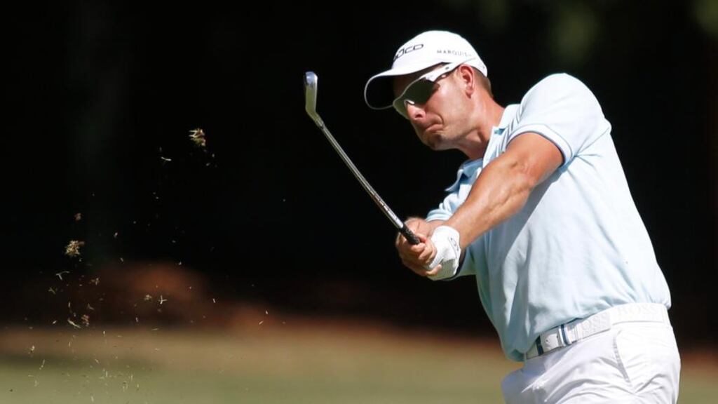 Henrik Stenson of Sweden on his way to a second round 66 in the Tour Championship at East Lake, Georgia yesterday. Photograph: Tami Chappell/Reuters.