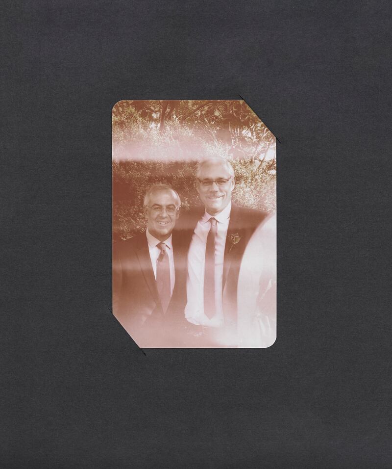 David Brooks (left), with Peter Marks. Photograph via the Marks family