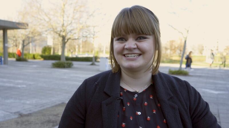 Therese Friis is studying science in Trinity College and campaigning to retain the Eighth Amendment. Photograph: Enda O’Dowd