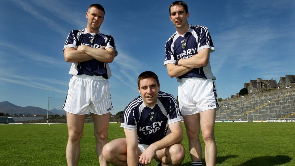 Tomás, Darragh and Marc Ó Sé at a Kerry training session in 2009: We were well used to the lads from the Sports Council arriving to do tests. Photograph: James Crombie/Inpho