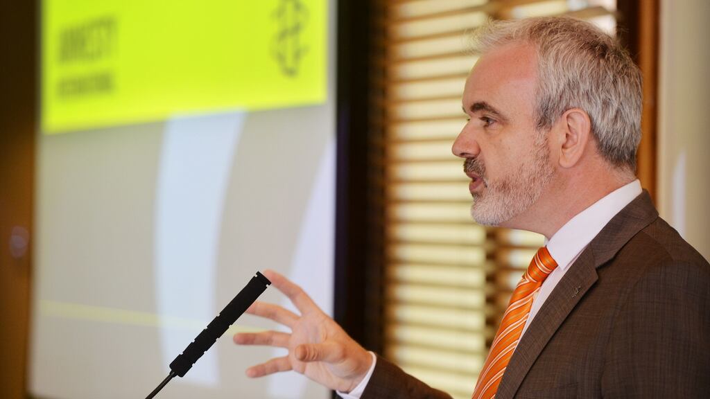 Amnesty Ireland executive director Colm O’Gorman. Nearly four out of 10 people are in favour of allowing women the choice to access abortion in Ireland, a poll for the organisation suggests. Photograph: Alan Betson/The Irish Times.