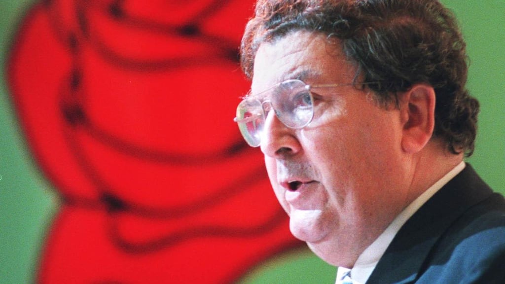 SDLP leader John Hume addressing the party’s 28th annual conference  in Newry in May 1998. File photograph: Bryan O’Brien