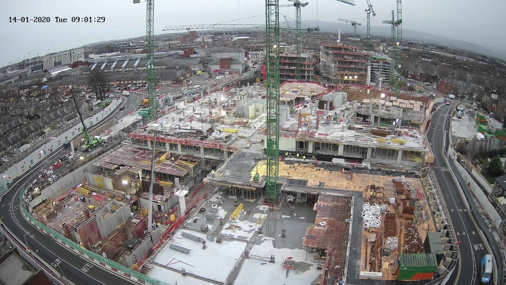 Picture showing progress in the construction of the national children’s hospital in south Dublin, the largest construction project in the State. The picture was taken on January 14th.