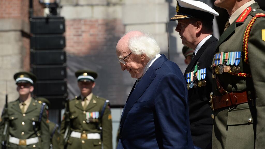 President Michael D Higgins: “Most important of all his humanity has shone through at important moments.” Photograph: Dara Mac Dónaill