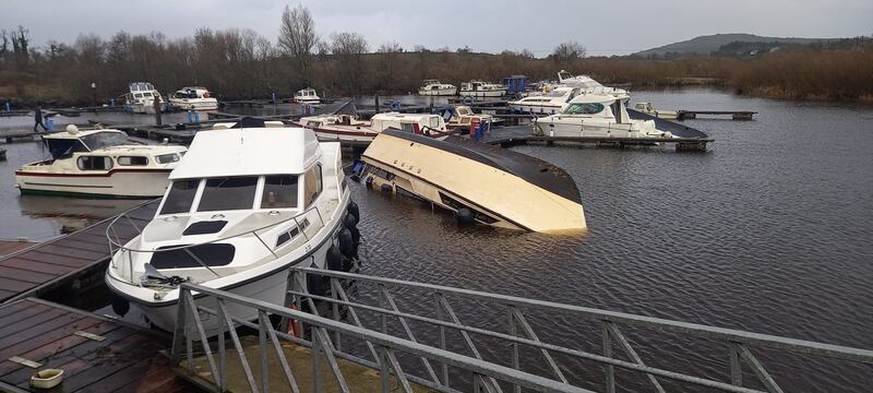 Damage done by a tornado-style weather event that hit Leitrim village. Photograph: Willie Donnellan