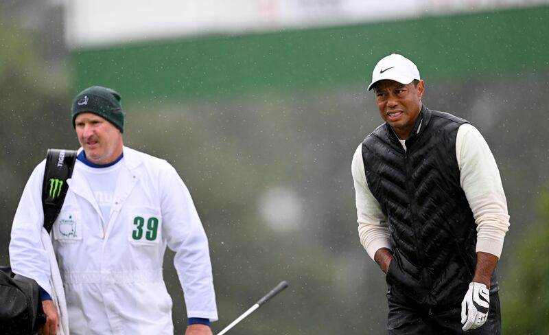 Tiger Woods competing in the Masters at Augusta last April where he was forced to retire due to injury. Photograph: Ross Kinnaird/Inpho