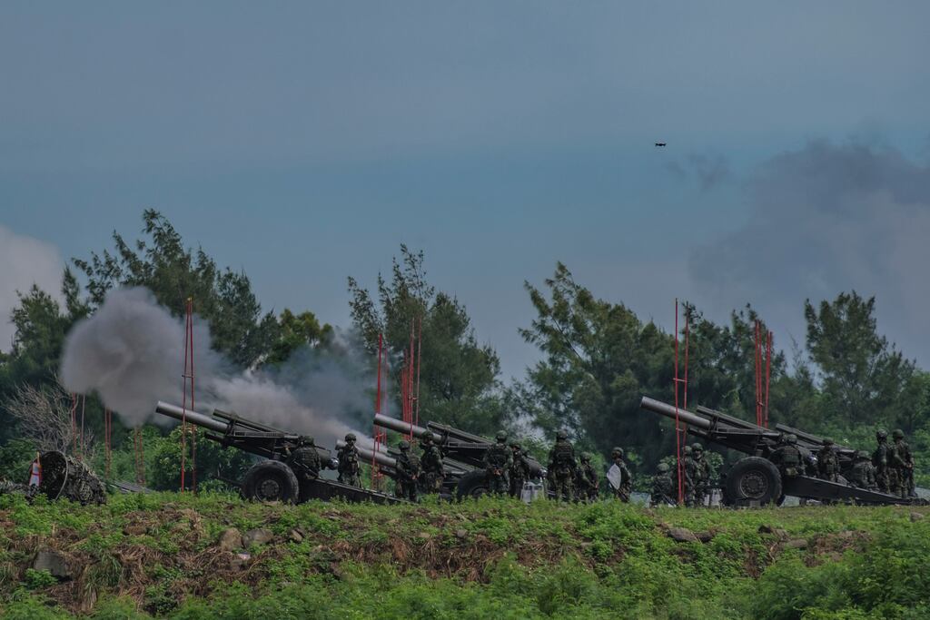 Taiwanese artillery in live-fire drills in Pingtung, Taiwan, on August 9th, 2022. Photograph: Lam Yik Fei/The New York Times