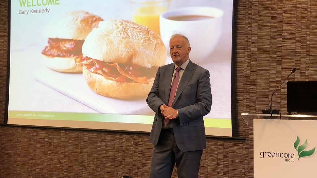 Greencore chairman Gary Kennedy. The group’s agm is scheduled for Thursday afternoon.