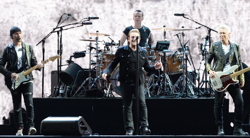 U2 back on stage at Croke Park in 2017, 30 years after they first performed The Joshua Tree at the Dublin stadium. Photograph: Eric Luke