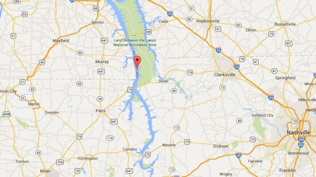 The area surrounding Kentucky Lake, where a seven-year-old girl survived a plane crash that killed four other passengers. Photograph: Google Maps