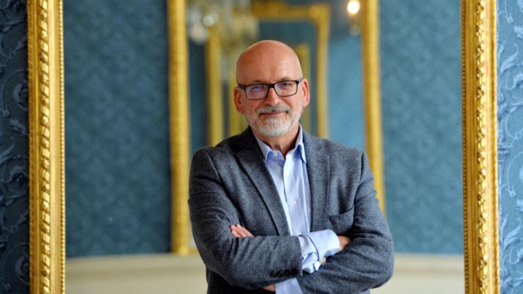 Roddy Doyle: the writer uses popular culture, by means of music and film, to connect people. Photograph: Alan Betson