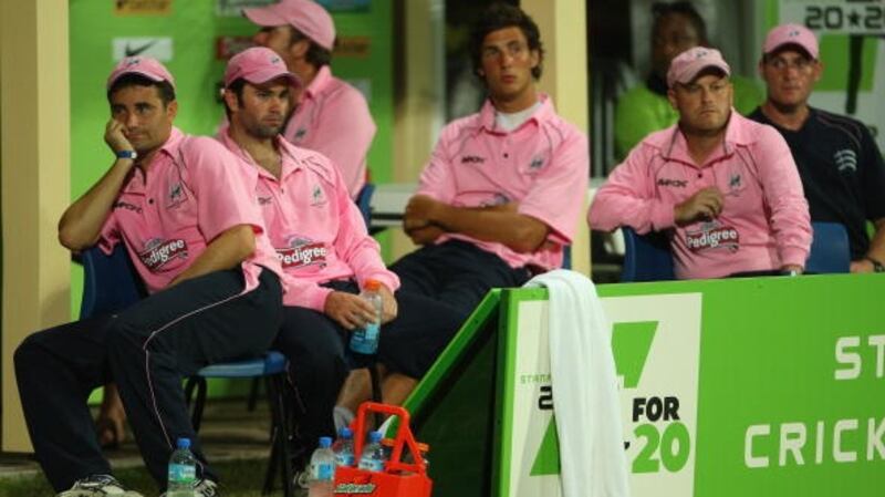 Tim Murtagh (far left) was part of the Middlesex side that lost their match to Trinidad & Tobago. Photograph: Tom Shaw/Getty Images