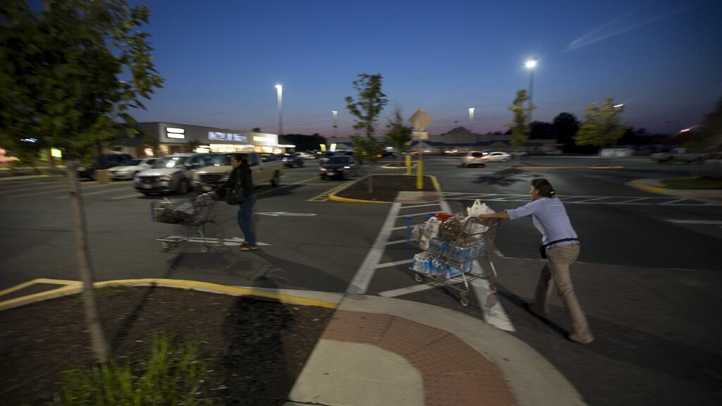 A Walmart in Maryland: The company also made a decision recently to raise hourly wages by $1 to $10 and spend more on training. Photograph: Jonathan Ernst/Reuters