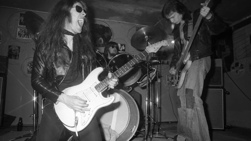 Bernie Tormé group. Photograph: Erica Echenberg/Redferns