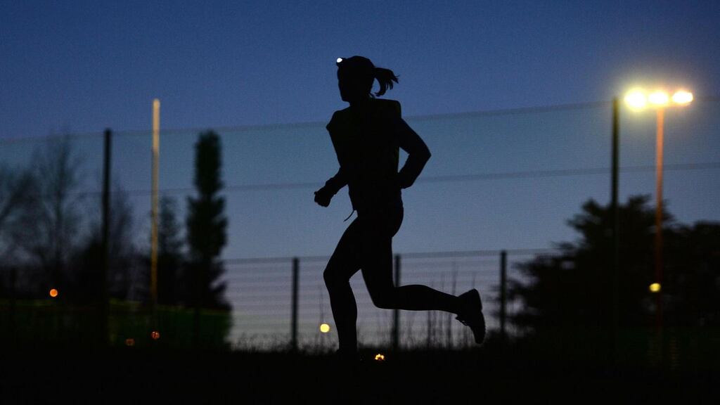 Niamh O’Gorman who organises group runs in the dark in the Phoenix Park. Photograph: Alan Betson