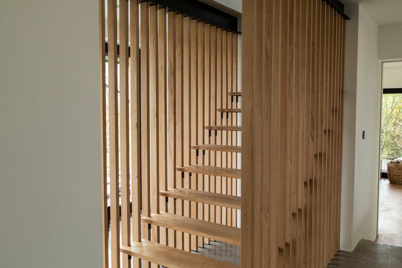 Conor made the stairs and batten surrounds in his workshop