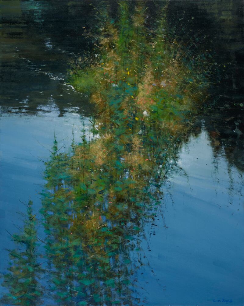 James English RHA, River Sedges, 2023, oil; 77cm x 61cm at the RHA Annual 2023