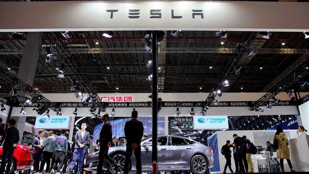 Tesla’s shares have plunged almost 30 per cent this year as investors have become significantly more bearish on the one-time high flyer. Photograph: Reuters