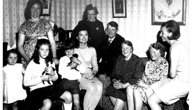 Jackie Kennedy and her children visit their Dunganstown relatives in 1967.
