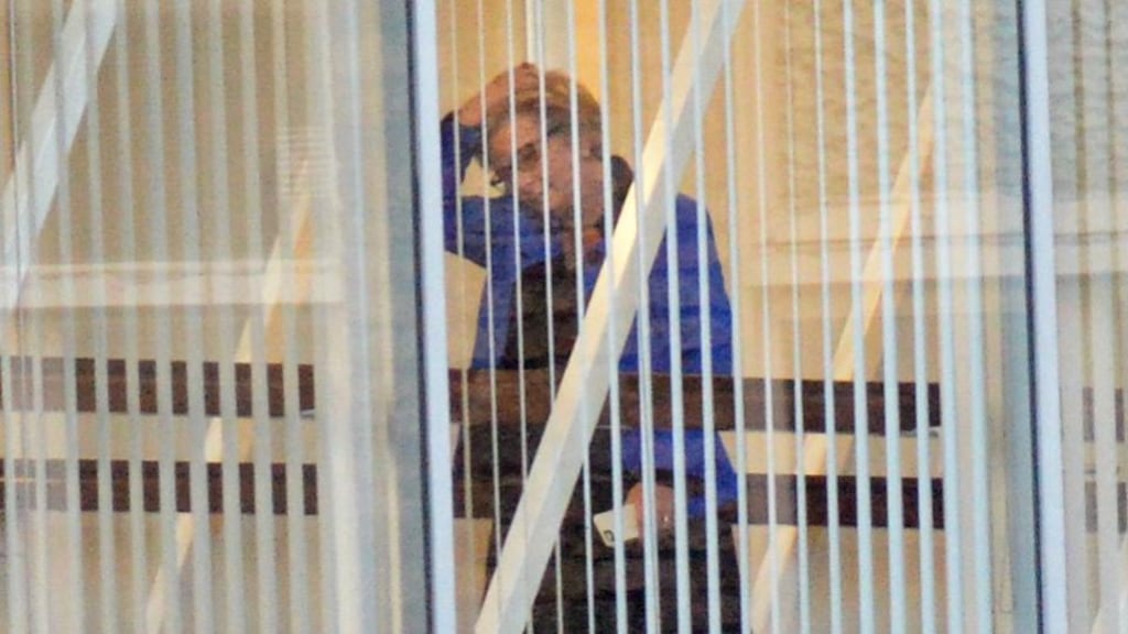 Resignation: Frances Fitzgerald at Government Buildings after she quit the Government. Photograph: Cyril Byrne
