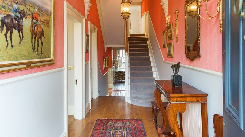 The biggest change to the layout is at hall level where a mostly glazed extension was added at the rear