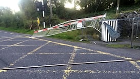 Van smashes through level crossing as train approaches in Galway
