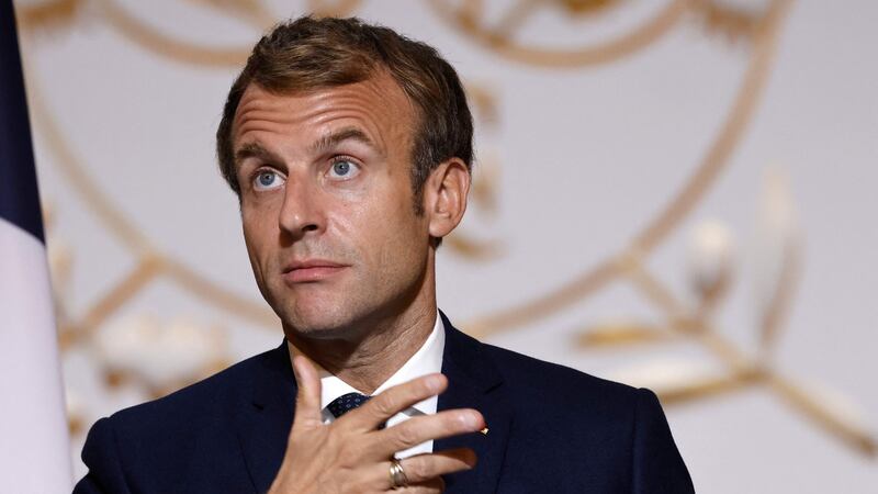 Emmanuel Macron. Photograph: Ludovic Marin/AFP via Getty Images