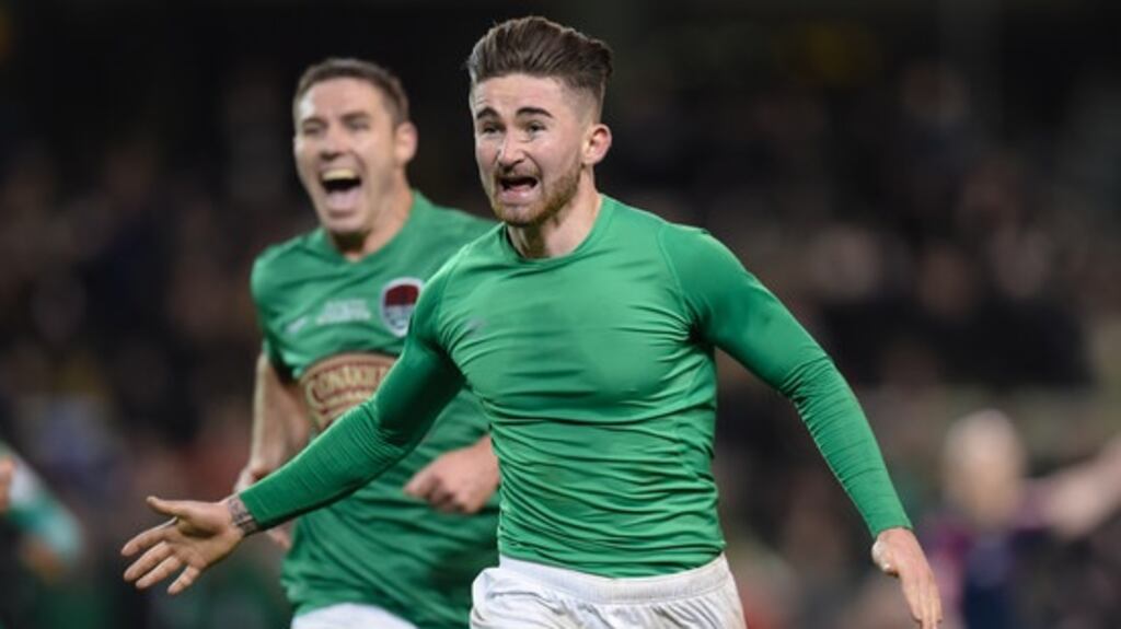 Sean Maguire will be staying with Cork City for another season after a fine 2016 campaign which saw him score the winner in the FAI Cup final. Photograph: Inpho/Tom Beary