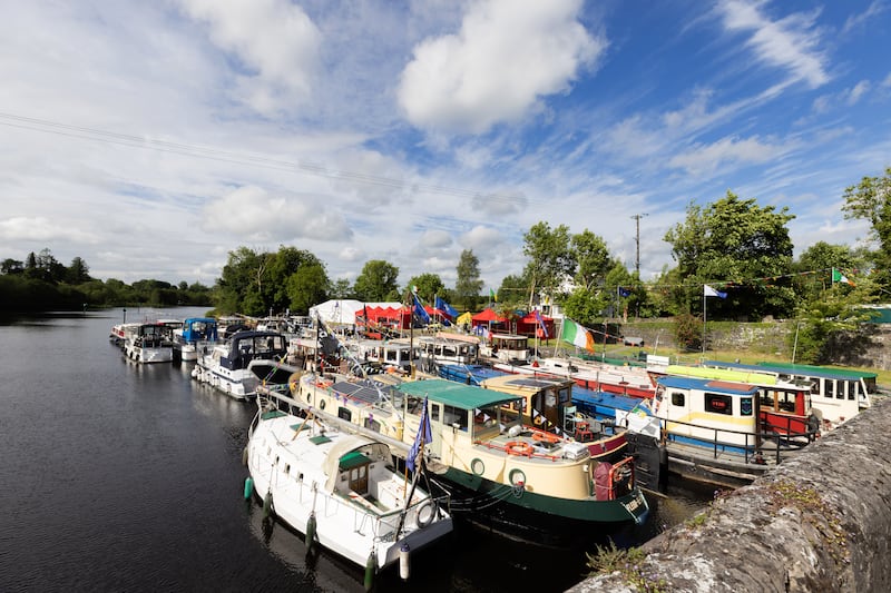 Boats at the annual Jamestown Heritage Festival, held in May in Co Leitrim