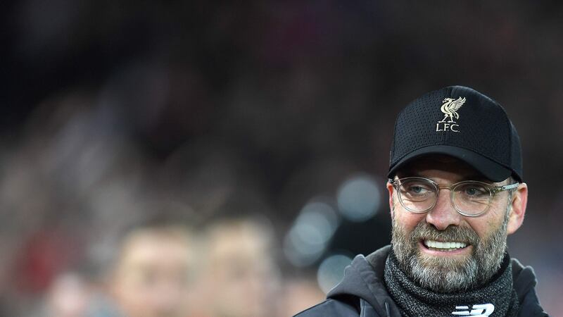 Bringing the league title back to Anfield after nearly 30 years? Liverpool’s manager   Jurgen Klopp is on track to achieving greatness. Photograph:   Paul Ellis/AFP/Getty Images