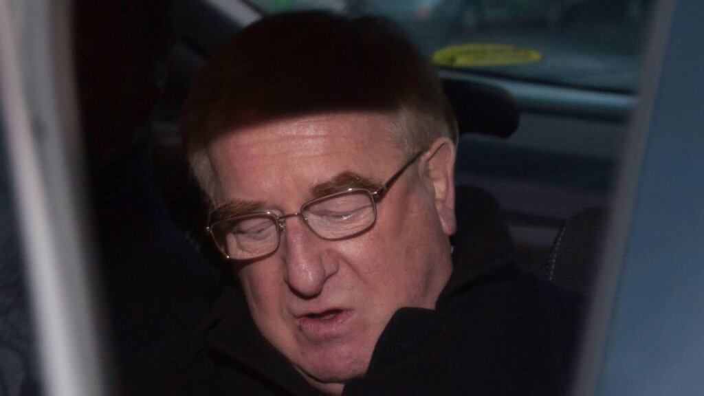 Chairman and interim chief executive of the CRC, Jim Nugent, after a Public Accounts Committee meeting in Dublin to examine top-up payments at the CRC. Photograph: Gareth Chaney/Collins