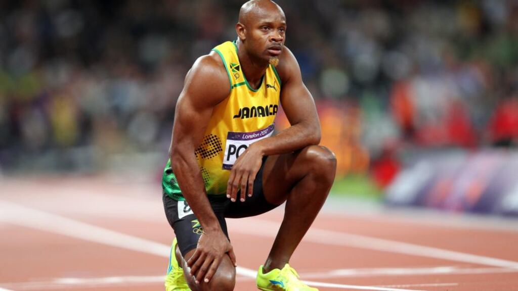 Asafa Powell of Jamaica will compete in the flesh next February after the Athlone Institute of Technology. Photograph: Michael Steele/Getty Images
