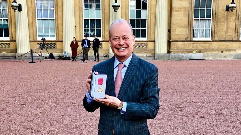 Norman Houston was awarded an OBE in 2019. Photograph: Northern Ireland Bureau