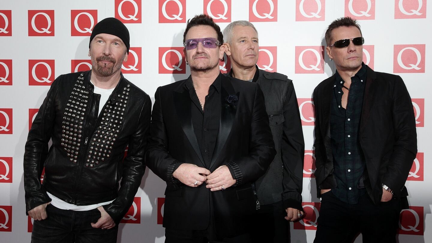 The Edge, Bono, Adam Clayton and Larry Mullen Jr of U2: “She had such strength of conviction yet she could speak to the fragility in all of us,” said the band. File photograph: Yui Mok/PA Wire