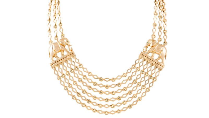 Lot 196 Cartier elephant necklace link chain suspending two elephant motifs (€12,000–€16,000) at O’Reilly’s