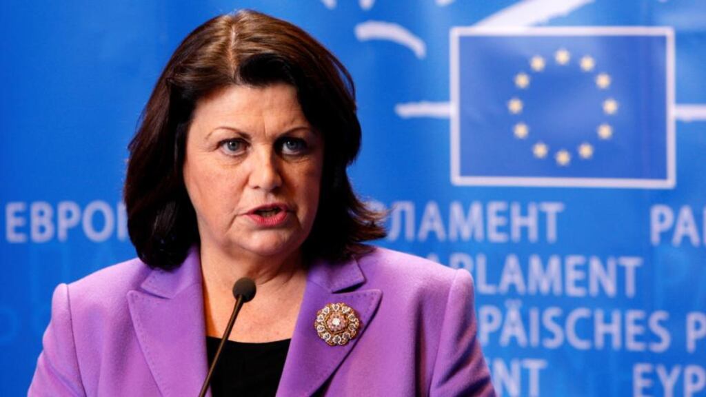 EU Commissioner for Research, Science and Innovation Máire Geoghegan-Quinn has said this is an “ambitious but achievable target”. Photograph: Francois Lenoir/Reuters
