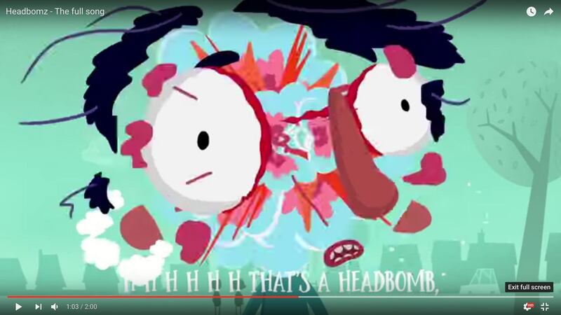 ‘Headbomz’ has been condemned by some professionals as too frightening for vulnerable children, who may take the message literally – that their heads will explode if they don’t talk