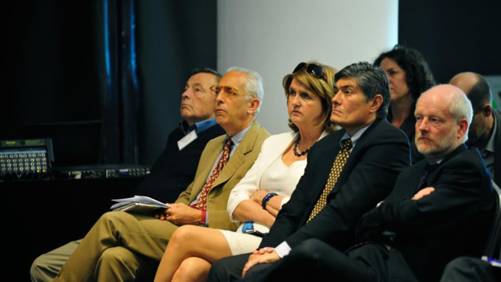 Minister for Social Protection Joan Burton pays sharp attention