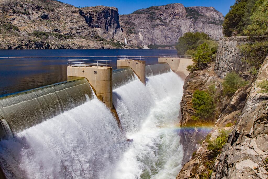 O'Shaughnessy Dam in Yosemite National Park, California. Photograph: Patrick Civello