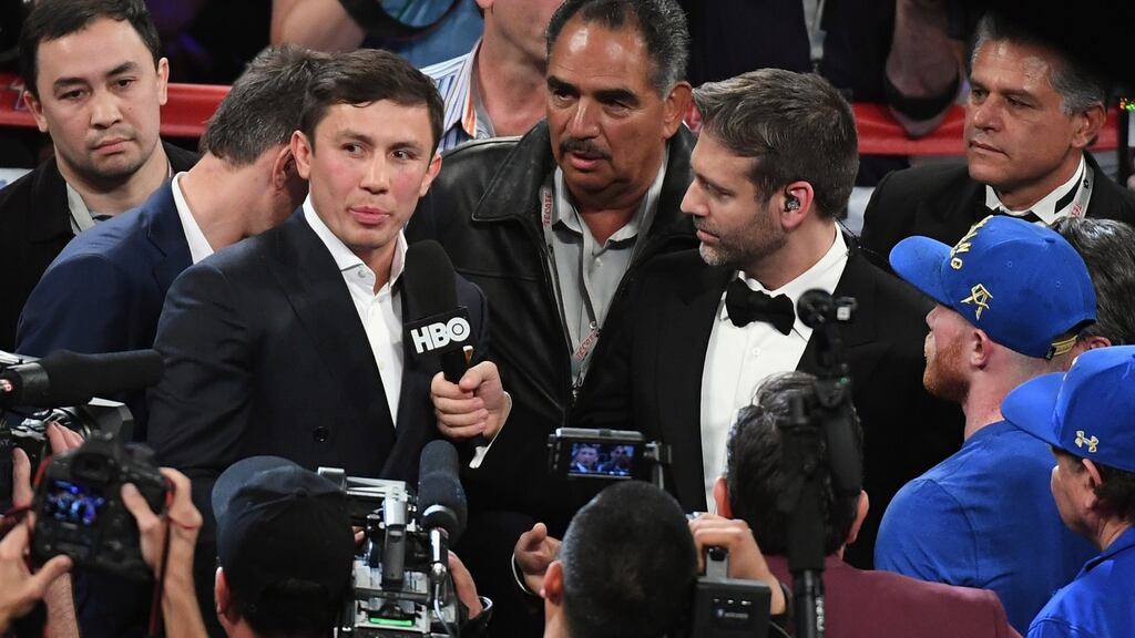 Gennady Golovkin (L) will fight Canelo Alvarez (R) in a much anticipated middleweight clash on September 16th. Photograph: Ethan Miller/Getty