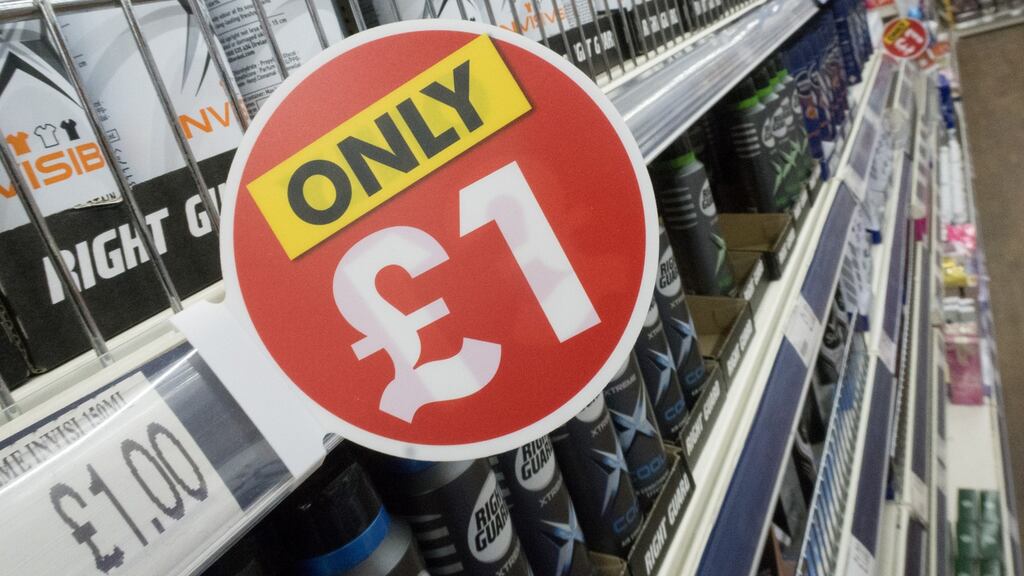 Poundworld in Bristol, England: by Friday afternoon, sterling had slumped 0.9 per cent versus the euro to £1.138. Photograph: Matt Cardy/Getty Images