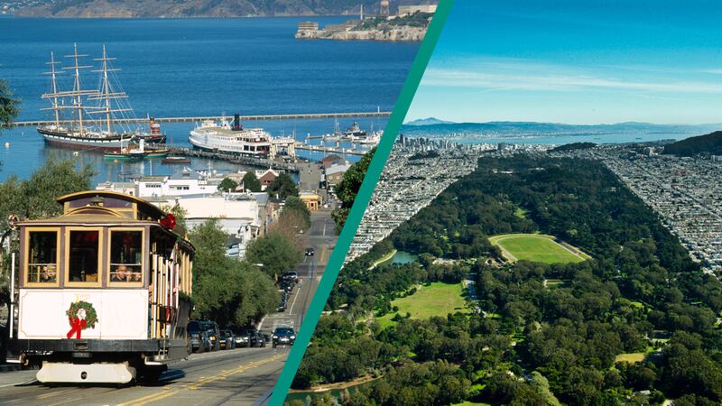 Take a trip down to Fisherman's Wharf (pictured left) on a San Fran tram, or have a stroll through the one million trees in Golden Gate Park (pictured right).