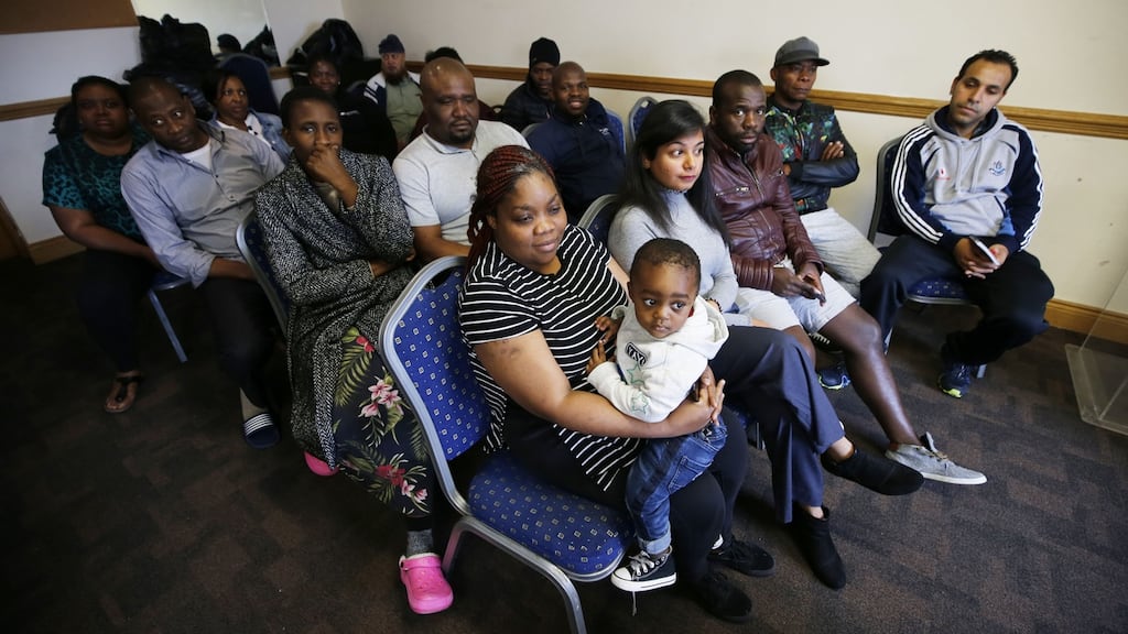 Residents at Clondalkin Towers. Photograph: Nick Bradshaw/The Irish Times