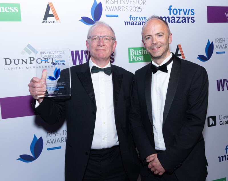 Finlay McFadyen, Head of Goodbody Capital Partners and Andrew Bourg, Partner at Development Capital. Photograph: Paul Sherwood